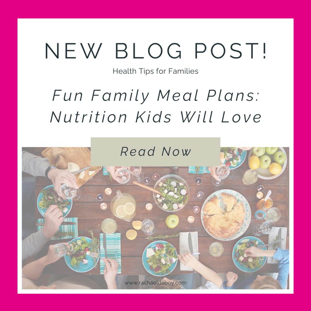 A vibrant family dinner scene with colorful plates and a variety of healthy food options, representing fun and nutritious meal plans kids will love.