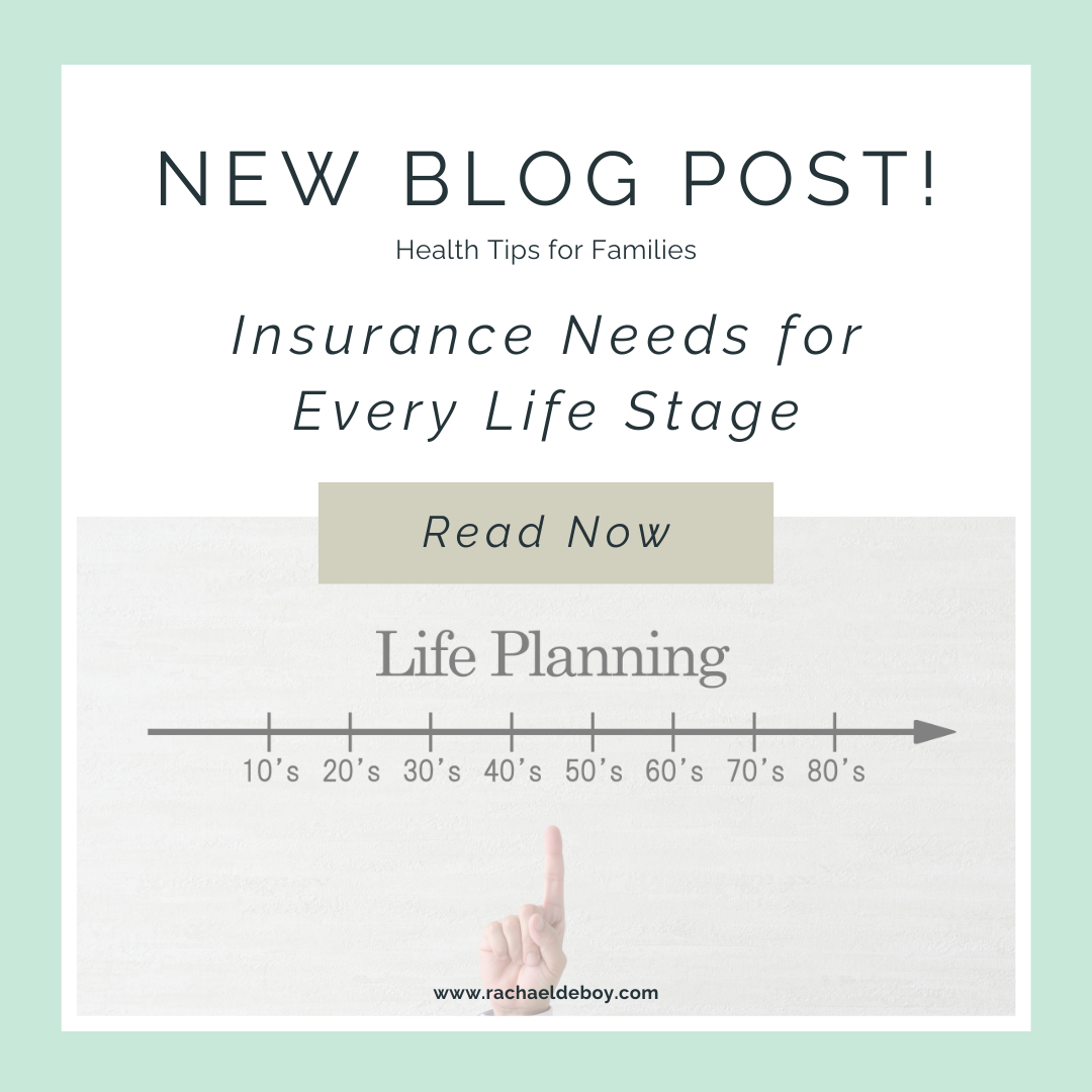 Image of a hand pointing at a life planning timeline with decades marked from 10s to 80s, representing changing insurance needs across life stages.