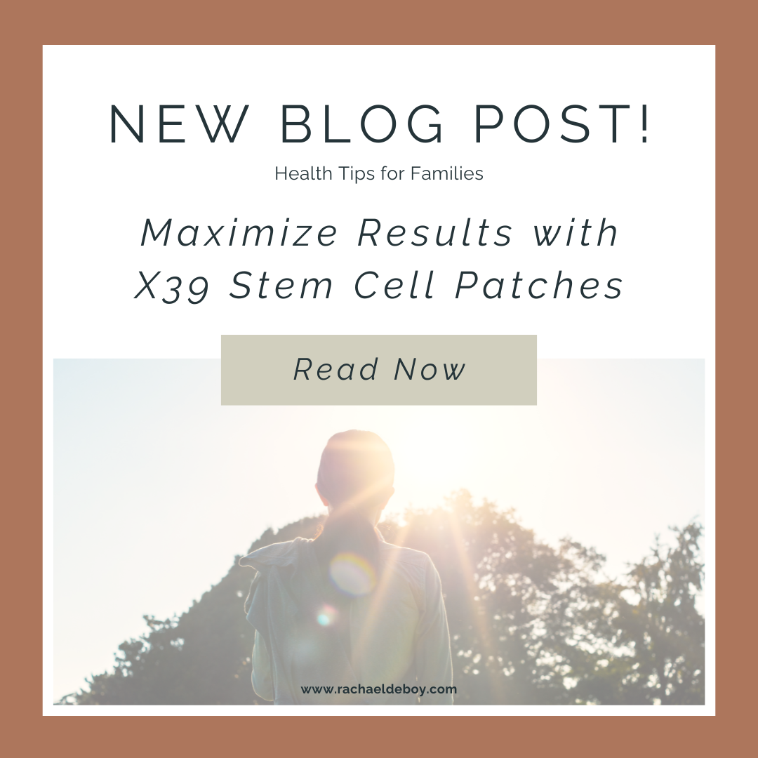 Blog cover image with a person standing in the sunlight and text reading “Maximize Results with X39 Stem Cell Patches – Read Now.”